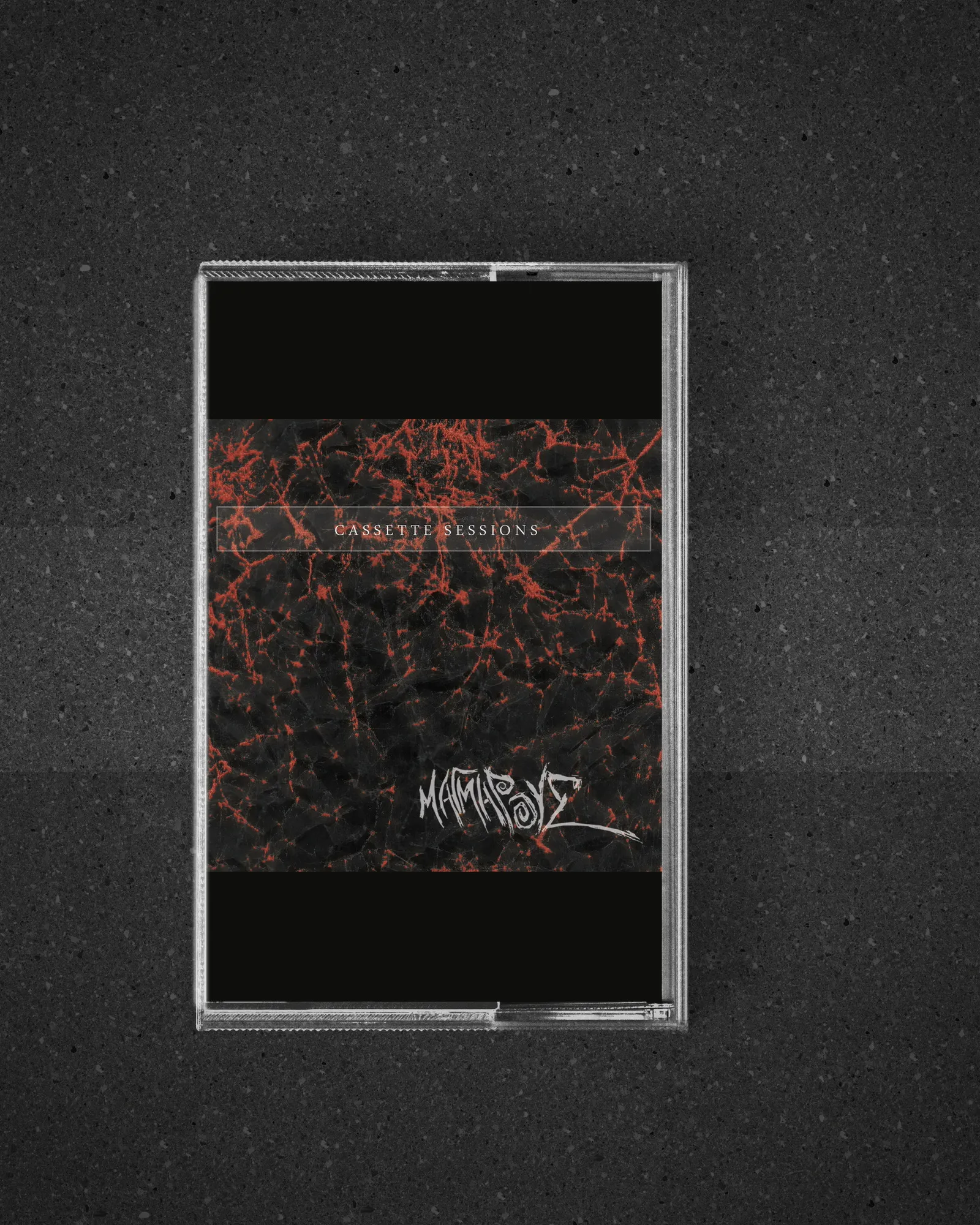 Cassette sessions cassette case artwork mockup