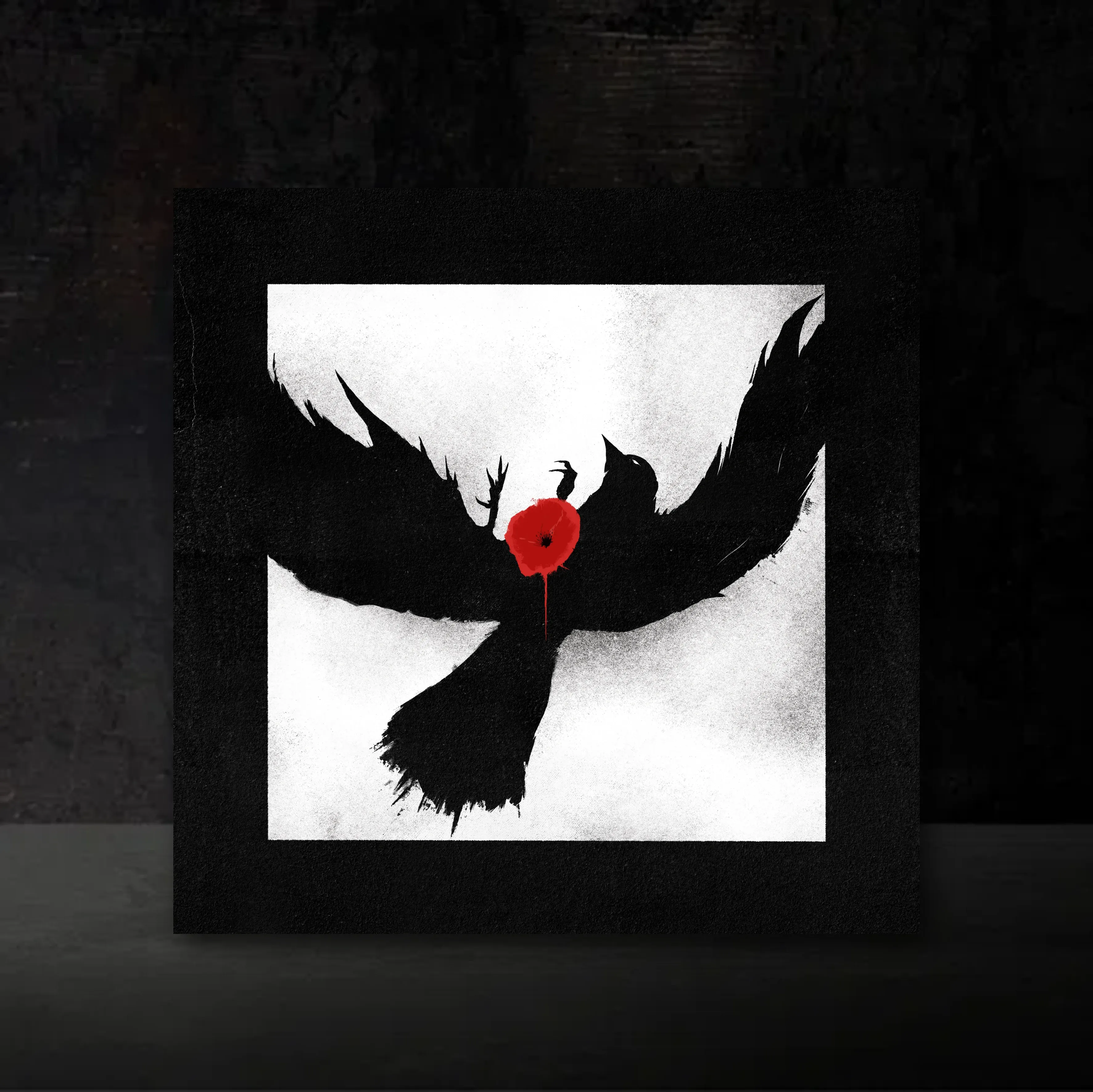A single flower Vinyl front mockup